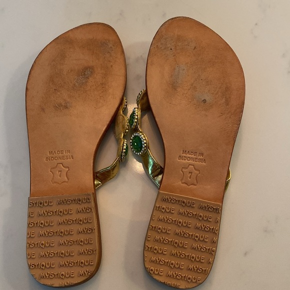 MYSTIQUE Hand-Made Jeweled Sandals Size 7 - Picture 6 of 6